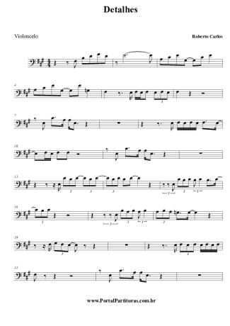 Roberto Carlos Detalhes score for Cello