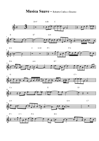 Roberto Carlos Música Suave score for Clarinet (Bb)