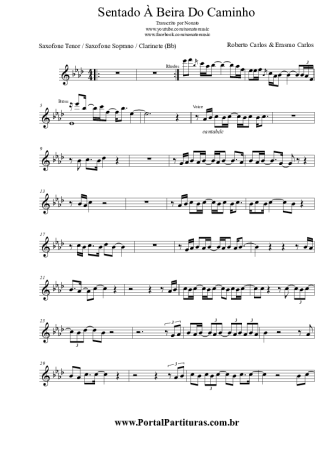 Roberto Carlos e Erasmo Carlos  score for Tenor Saxophone Soprano (Bb)