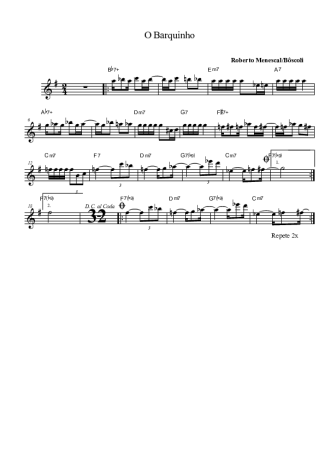 Roberto Menescal O Barquinho score for Alto Saxophone