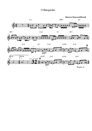 Roberto Menescal  score for Clarinet (Bb)