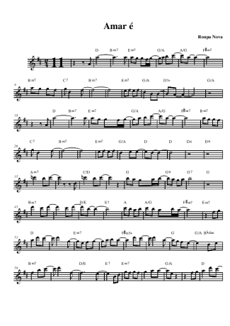Roupa Nova  score for Alto Saxophone
