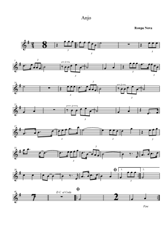 Roupa Nova  score for Alto Saxophone