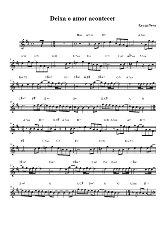 Roupa Nova Deixa O Amor Acontecer score for Clarinet (Bb)