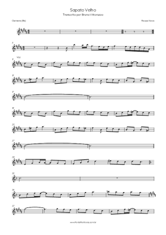 Roupa Nova  score for Clarinet (Bb)