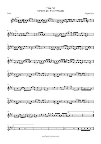 Roupa Nova Tímida score for Harmonica