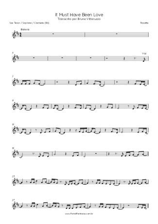 Roxette  score for Tenor Saxophone Soprano (Bb)