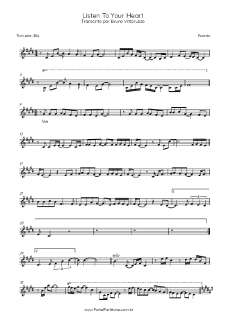 Roxette  score for Trumpet