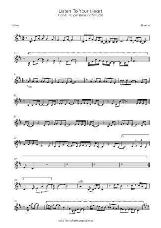 Roxette  score for Violin