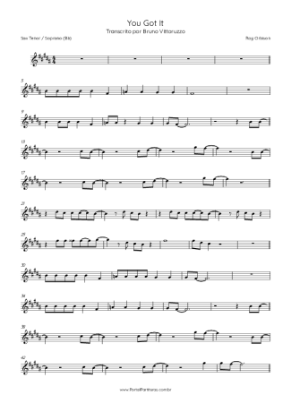 Roy Orbison  score for Tenor Saxophone Soprano (Bb)