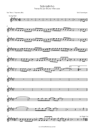 Sá e Guarabyra  score for Tenor Saxophone Soprano (Bb)
