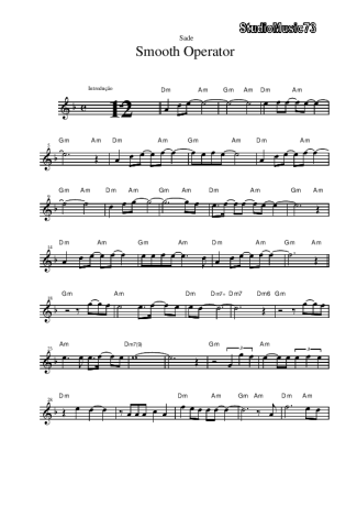 Smooth Operator (High Voice) by Sade - High Voice - Digital Sheet Music