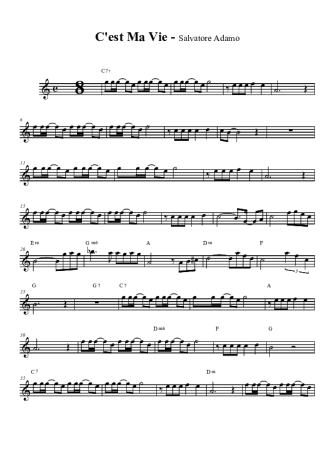 Salvatore Adamo  score for Tenor Saxophone Soprano (Bb)