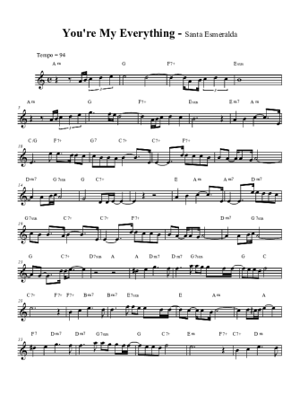 Santa Esmeralda You Are My Everything score for Tenor Saxophone Soprano (Bb)