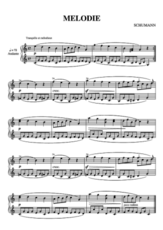 Schumann  score for Piano