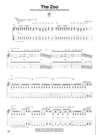 Scorpions  score for Guitar