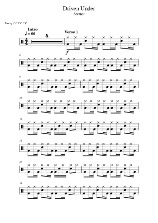 Score for Drums