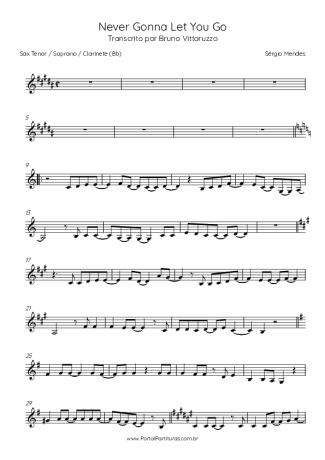 Sérgio Mendes  score for Tenor Saxophone Soprano (Bb)