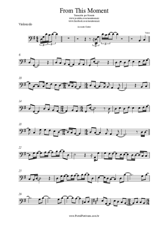 Shania Twain From This Moment score for Cello