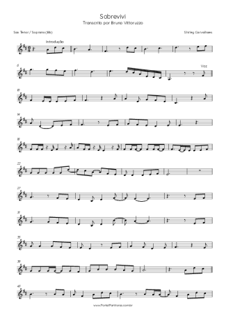 Shirley Carvalhaes  score for Tenor Saxophone Soprano (Bb)