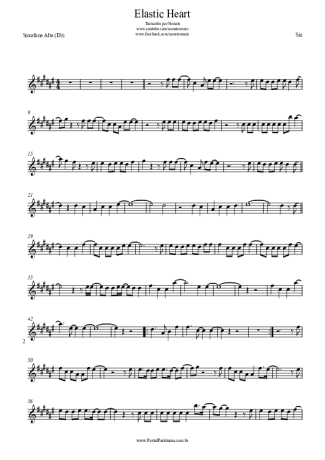 Sia Elastic Heart score for Alto Saxophone