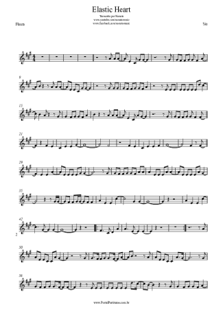 Sia Elastic Heart score for Flute