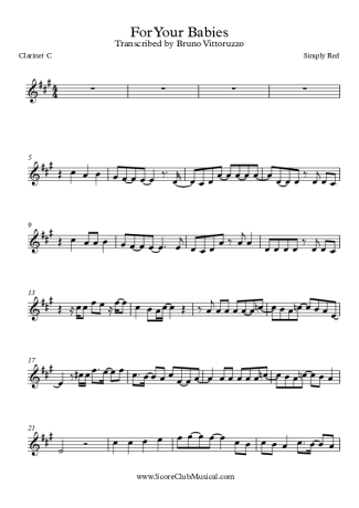 Simply Red  score for Clarinet (C)