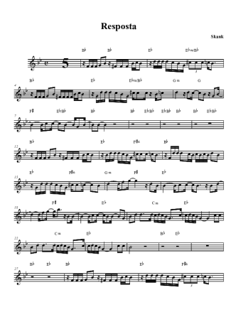 Skank Resposta score for Clarinet (Bb)