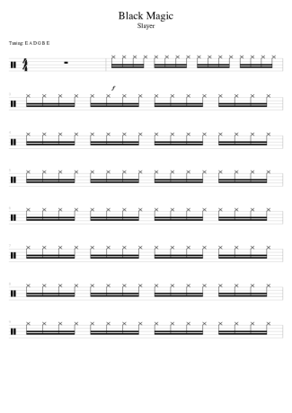 Slayer  score for Drums