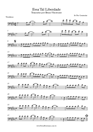 Só Pra Contrariar  score for Trombone