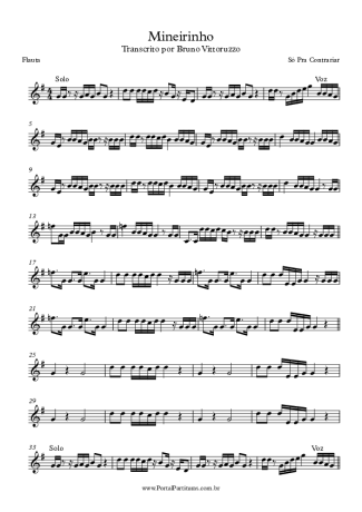Só Pra Contrariar  score for Flute