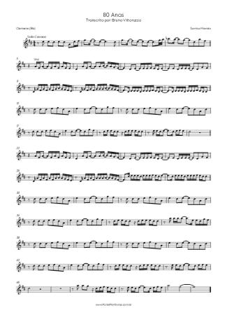 Sorriso Maroto  score for Clarinet (Bb)