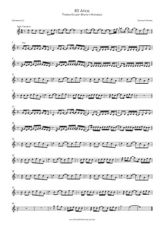 Sorriso Maroto  score for Clarinet (C)