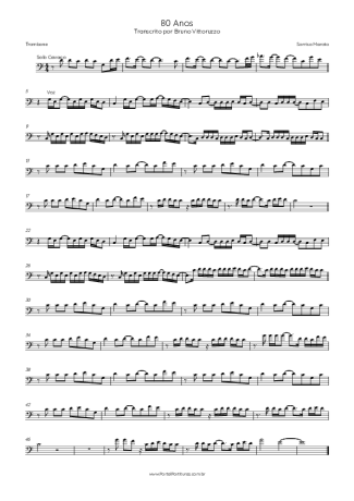 Sorriso Maroto 80 Anos score for Trombone
