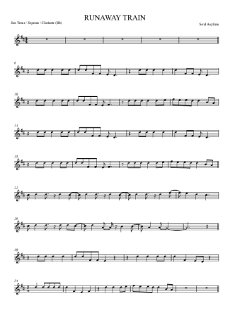 Soul Asylum Runaway Train score for Tenor Saxophone Soprano (Bb)