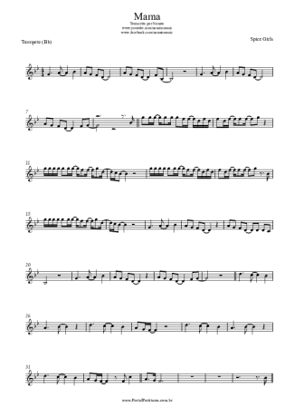 Spice Girls Mama score for Trumpet
