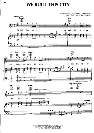 Starship  score for Piano