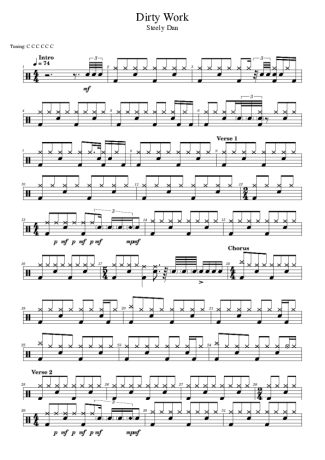 Steely Dan  score for Drums