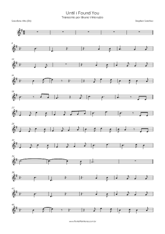 Stephen Sanchez  score for Alto Saxophone