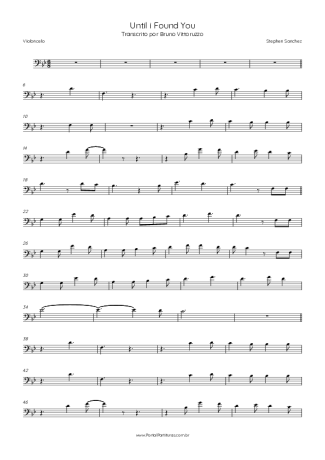 Stephen Sanchez  score for Cello