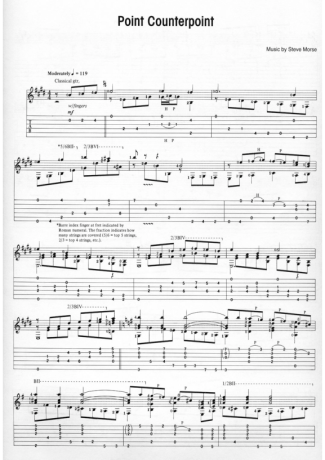 Steve Morse Point Counterpoint score for Guitar