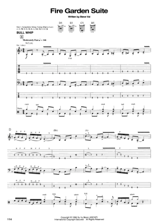 Steve Vai Fire Garden Suite score for Guitar