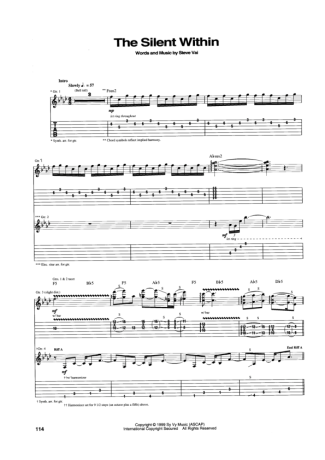 Steve Vai The Silent Within score for Guitar