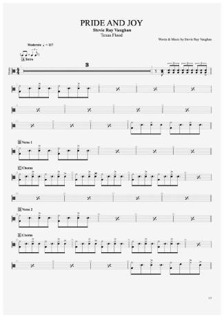 Stevie Ray Vaughan  score for Drums