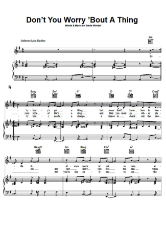 Stevie Wonder  score for Piano