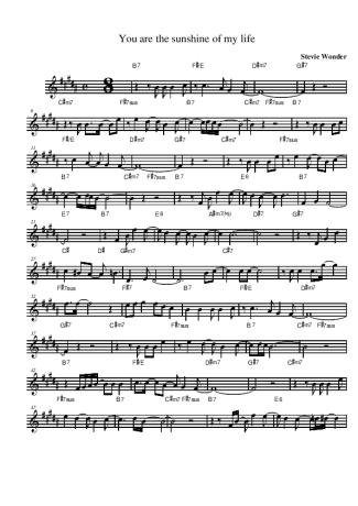 Stevie Wonder  score for Alto Saxophone