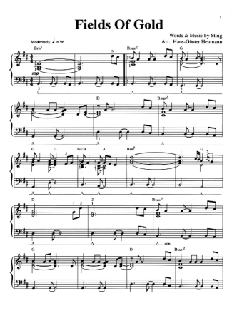 Sting  score for Piano