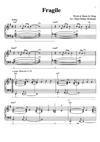 Sting  score for Piano