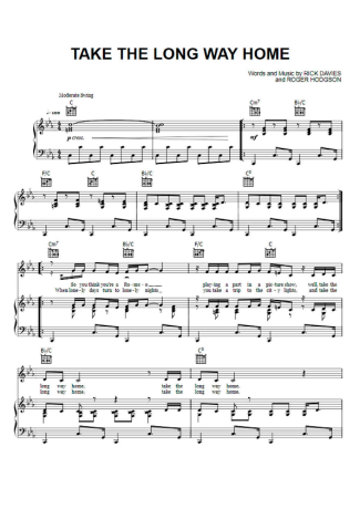 Supertramp  score for Piano