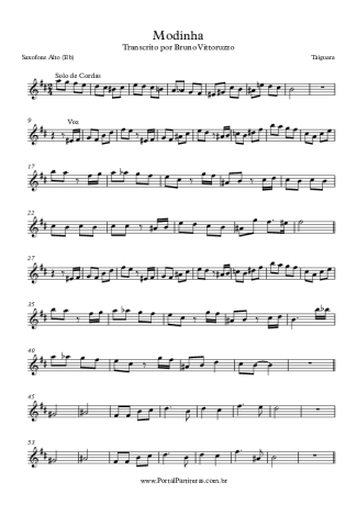Taiguara  score for Alto Saxophone